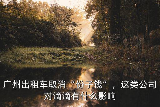 廣州出租車(chē)取消“份子錢(qián)”，這類(lèi)公司對(duì)滴滴有什么影響