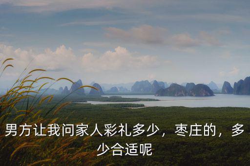 男方讓我問家人彩禮多少，棗莊的，多少合適呢