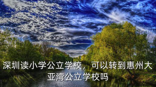 深圳讀小學公立學校，可以轉到惠州大亞灣公立學校嗎