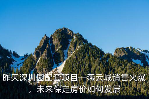保定市深圳園項目歸保定哪里負責,昨天深圳園配套項目