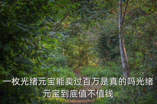 一枚光緒元寶能賣過百萬是真的嗎光緒元寶到底值不值錢