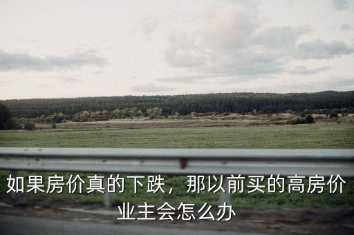 廣州房價下跌一年怎么解套,如果房價真的下跌