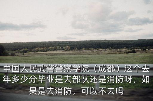 中國人民武警警察學院（成都）這個去年多少分畢業是去部隊還是消防呀，如果是去消防，可以不去嗎