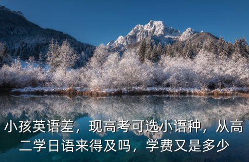 小孩英語差，現高考可選小語種，從高二學日語來得及嗎，學費又是多少