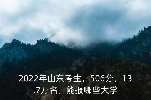 山東考生考多少分能上煙大,2022年山東考生
