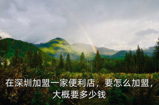 在深圳加盟一家便利店，要怎么加盟，大概要多少錢