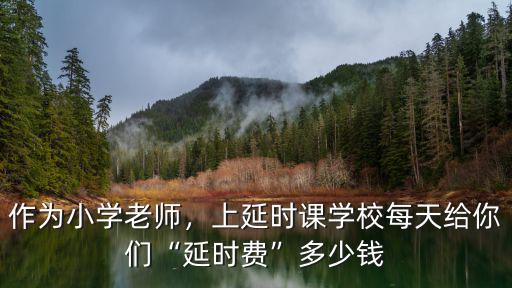 作為小學老師，上延時課學校每天給你們“延時費”多少錢