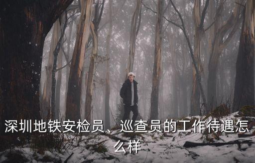 深圳地鐵安檢員、巡查員的工作待遇怎么樣