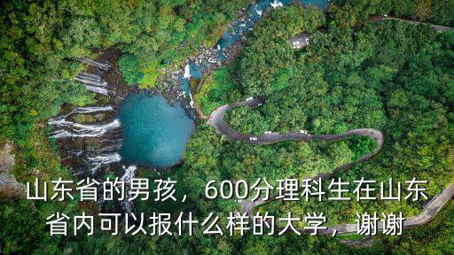山東省的男孩，600分理科生在山東省內可以報什么樣的大學，謝謝