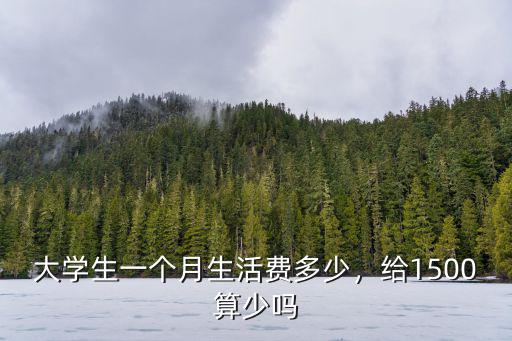 大學(xué)生一個月生活費多少，給1500算少嗎