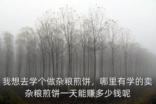 我想去學個做雜糧煎餅，哪里有學的賣雜糧煎餅一天能賺多少錢呢