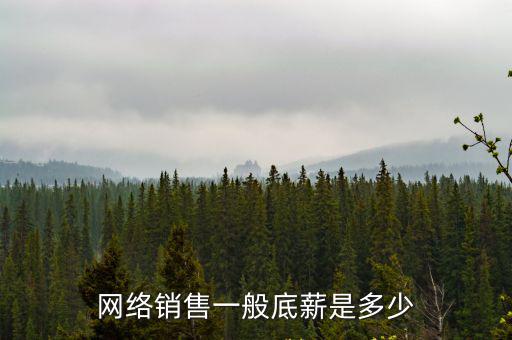 網(wǎng)絡銷售一般底薪是多少