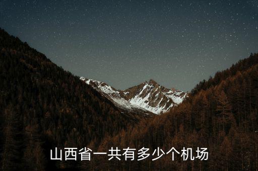 廣東省民用的機場有多少個,山西省一共有多少個機場