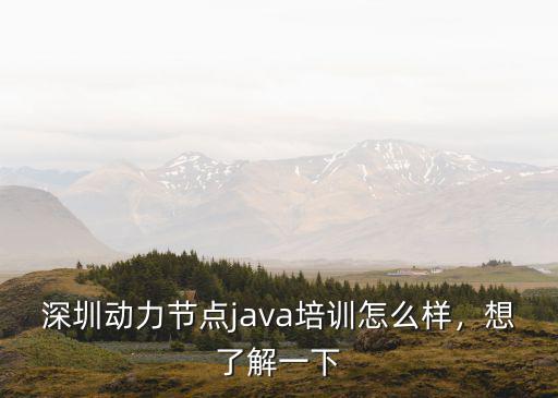 深圳動力節點java培訓怎么樣，想了解一下