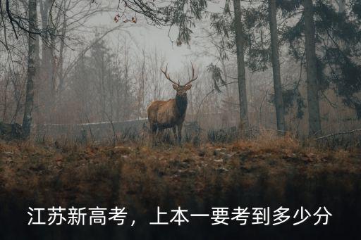 江蘇新高考，上本一要考到多少分