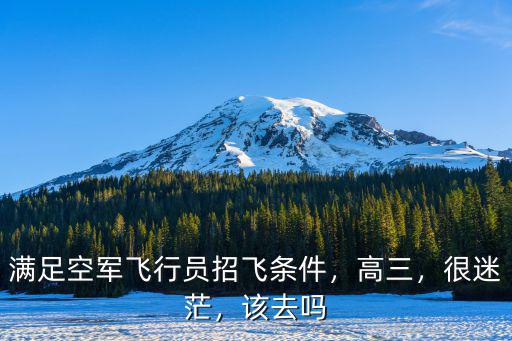 滿足空軍飛行員招飛條件，高三，很迷茫，該去嗎