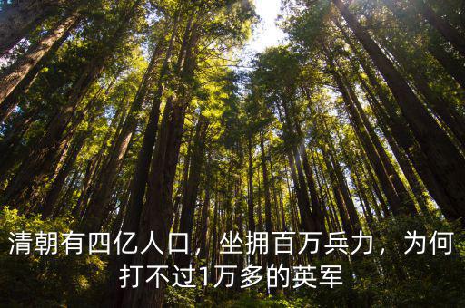 清朝 廣東人口有多少,清朝有四億人口