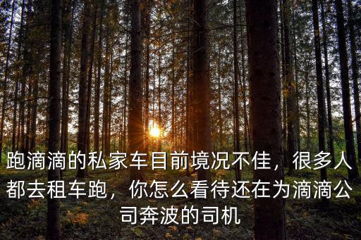 跑滴滴的私家車目前境況不佳，很多人都去租車跑，你怎么看待還在為滴滴公司奔波的司機