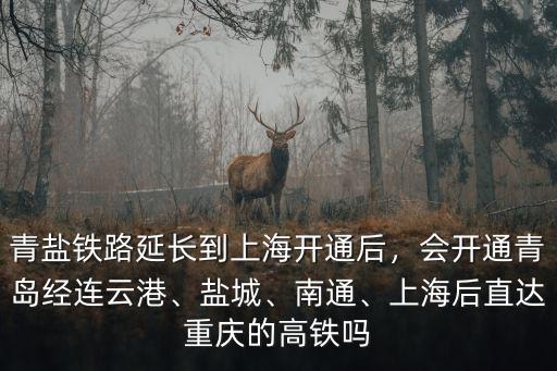 青鹽鐵路延長到上海開通后，會開通青島經(jīng)連云港、鹽城、南通、上海后直達重慶的高鐵嗎