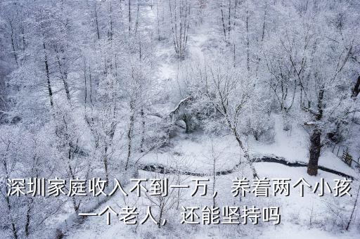 深圳家庭收入不到一萬，養著兩個小孩一個老人，還能堅持嗎