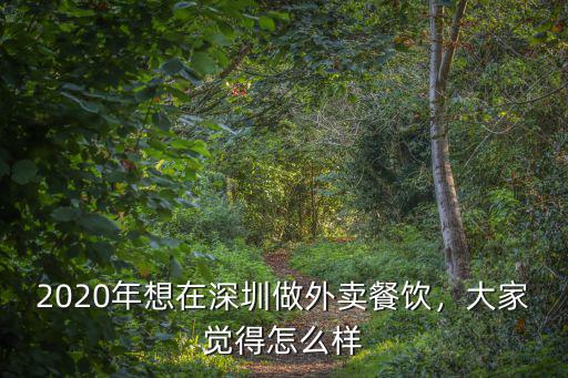 2020年想在深圳做外賣餐飲，大家覺得怎么樣