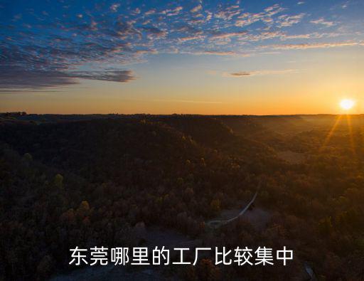 東莞哪里的工廠比較集中