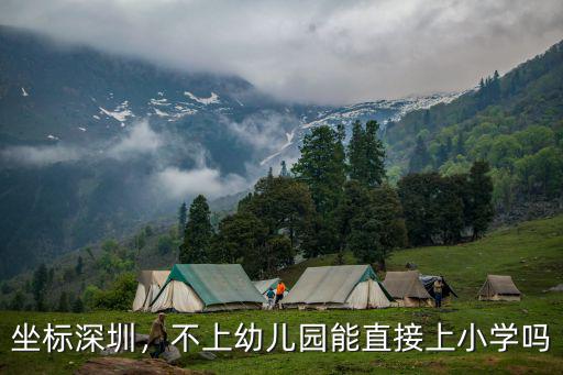 坐標深圳，不上幼兒園能直接上小學嗎