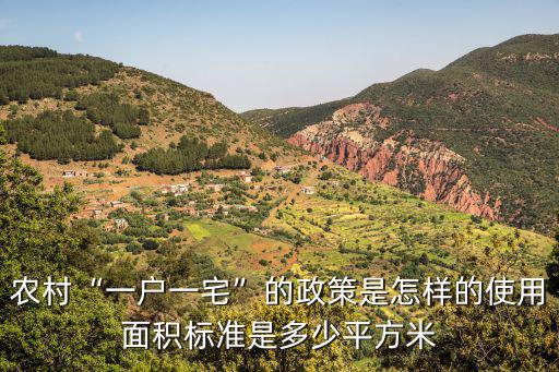 佛山市南海區(qū)一戶一宅標(biāo)準(zhǔn)是多少,農(nóng)村一戶一宅的政策是怎樣的