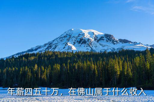 年薪四五十萬(wàn)，在佛山屬于什么收入