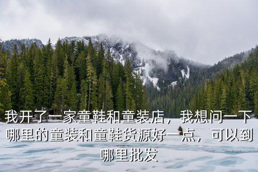 廣州童裝童鞋去哪里逛,我開了一家童鞋和童裝店