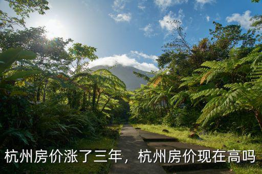 杭州房價漲了三年，杭州房價現在高嗎