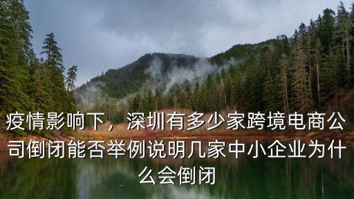 疫情影響下，深圳有多少家跨境電商公司倒閉能否舉例說明幾家中小企業為什么會倒閉