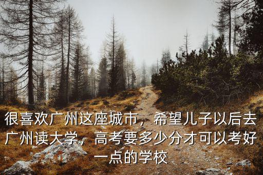很喜歡廣州這座城市，希望兒子以后去廣州讀大學，高考要多少分才可以考好一點的學校