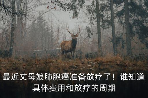 最近丈母娘肺腺癌準(zhǔn)備放療了！誰(shuí)知道具體費(fèi)用和放療的周期