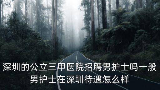 深圳的公立三甲醫(yī)院招聘男護(hù)士嗎一般男護(hù)士在深圳待遇怎么樣