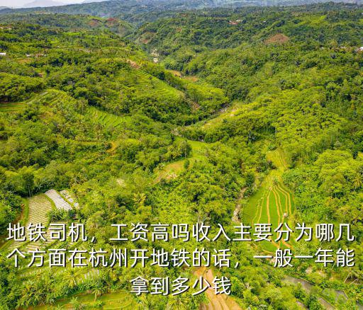 地鐵司機，工資高嗎收入主要分為哪幾個方面在杭州開地鐵的話，一般一年能拿到多少錢
