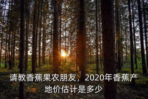 廣東今年香蕉價位多少,為啥今年香蕉特別便宜