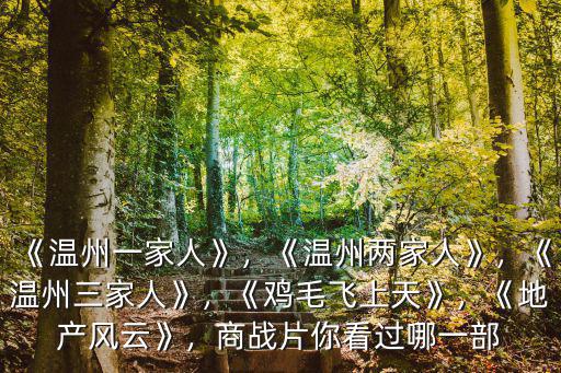 《溫州一家人》，《溫州兩家人》，《溫州三家人》，《雞毛飛上天》，《地產(chǎn)風云》，商戰(zhàn)片你看過哪一部