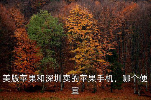 美版蘋果和深圳賣的蘋果手機(jī)，哪個(gè)便宜