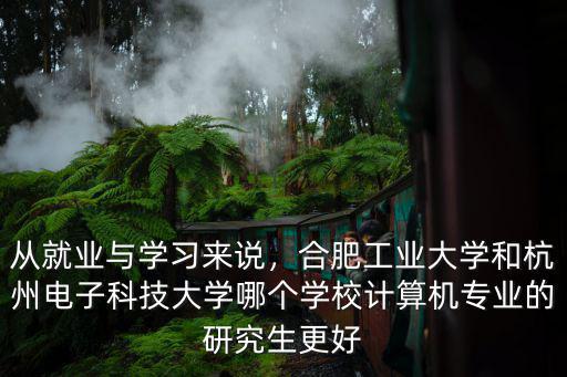 從就業與學習來說，合肥工業大學和杭州電子科技大學哪個學校計算機專業的研究生更好