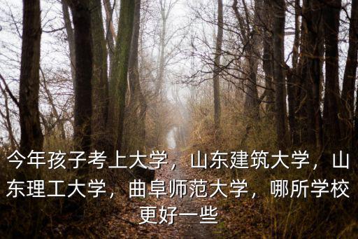 今年孩子考上大學，山東建筑大學，山東理工大學，曲阜師范大學，哪所學校更好一些