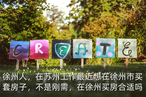 徐州人，在蘇州工作最近想在徐州市買套房子，不是剛需，在徐州買房合適嗎