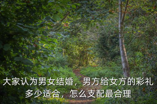 大家認為男女結婚，男方給女方的彩禮多少適合，怎么支配最合理