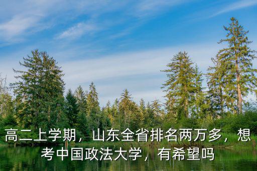 高二上學期，山東全省排名兩萬多，想考中國政法大學，有希望嗎