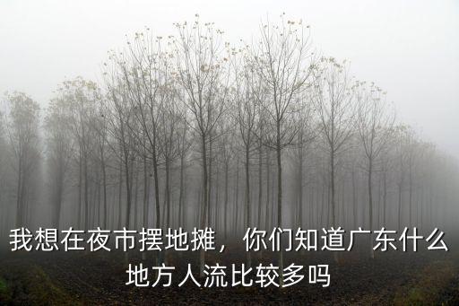 我想在夜市擺地攤，你們知道廣東什么地方人流比較多嗎