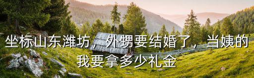 揚(yáng)州外甥結(jié)婚隨禮多少,外甥結(jié)婚回禮多少