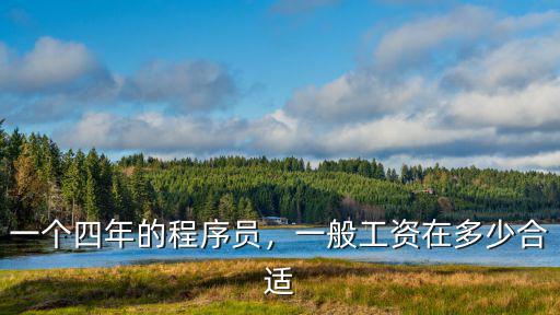 一個四年的程序員，一般工資在多少合適