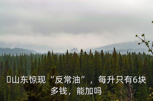 山東油一升多少錢,每升只有6塊多錢