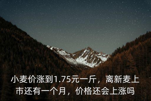 小麥價(jià)漲到1.75元一斤，離新麥上市還有一個(gè)月，價(jià)格還會(huì)上漲嗎