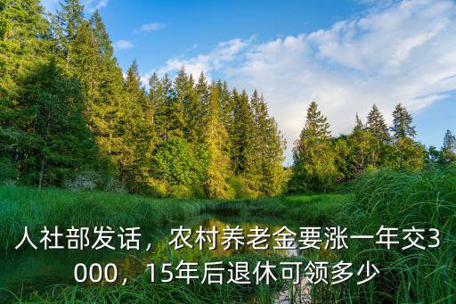 人社部發話，農村養老金要漲一年交3000，15年后退休可領多少
